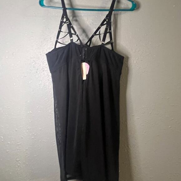 Cacique Seriously Sexy Collection Teddie and Panty Set Black 18/20 Feminine Goth - Picture 3 of 16